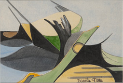 Barques échouées, Aquarelle, sans date.